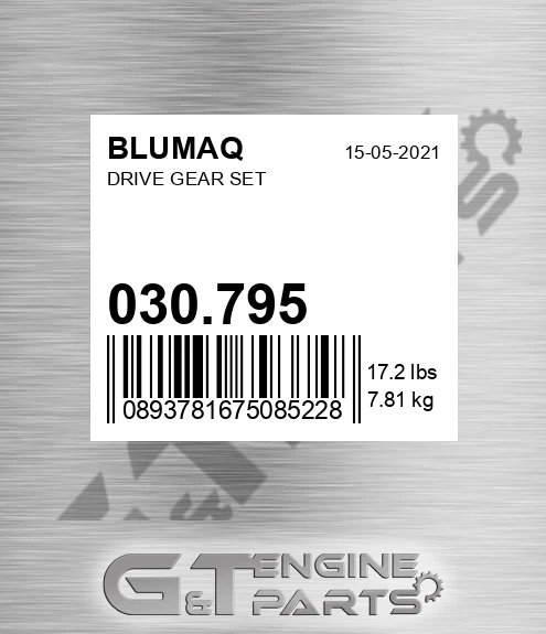 030.795 BLUMAQ Drive Gear Set