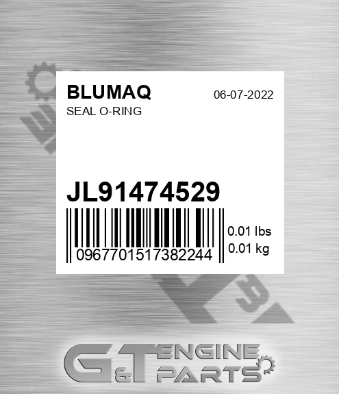 JL91474529 Seal O-ring for BLUMAQ