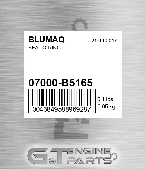 07000-B5165 Seal O-ring for BLUMAQ