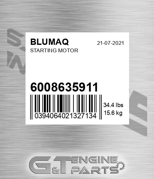 600-863-5911 Starting Motor for BLUMAQ
