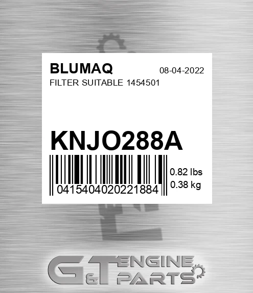 KNJO288A BLUMAQ Filter Suitable 1454501
