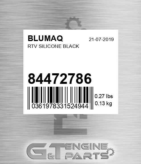 84472786 BLUMAQ Rtv Silicone Black