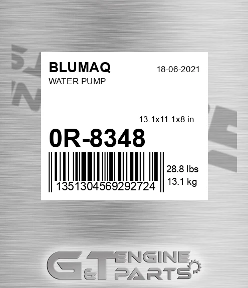 0R-8348 BLUMAQ Water Pump