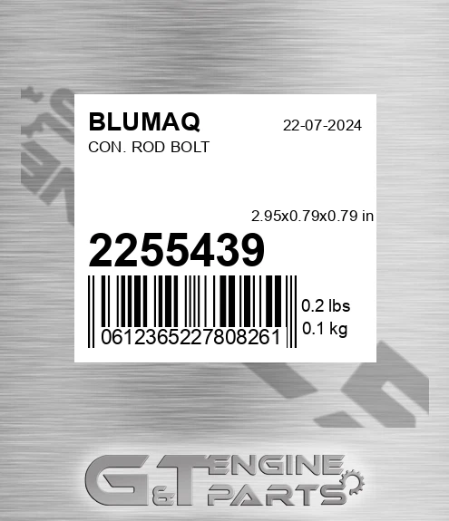 225-5439 Con. Rod Bolt for BLUMAQ