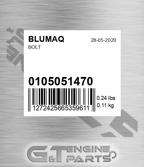 01050-51470 Bolt for BLUMAQ