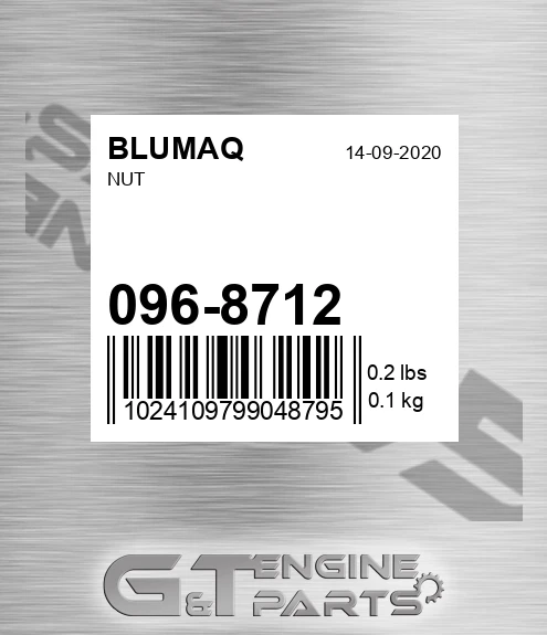 096-8712 Nut for BLUMAQ