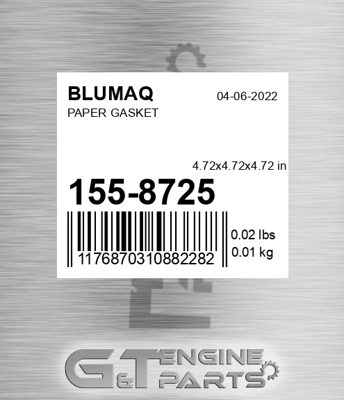 155-8725 Paper Gasket for BLUMAQ