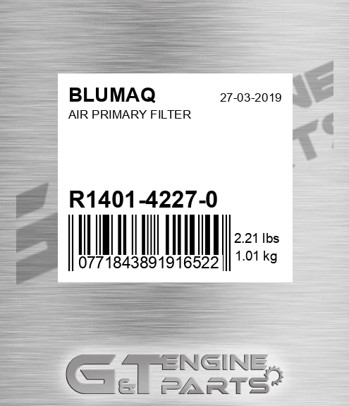 R1401-4227-0 Air Primary Filter for BLUMAQ