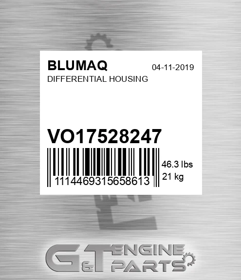 VO17528247 Differential Housing for BLUMAQ
