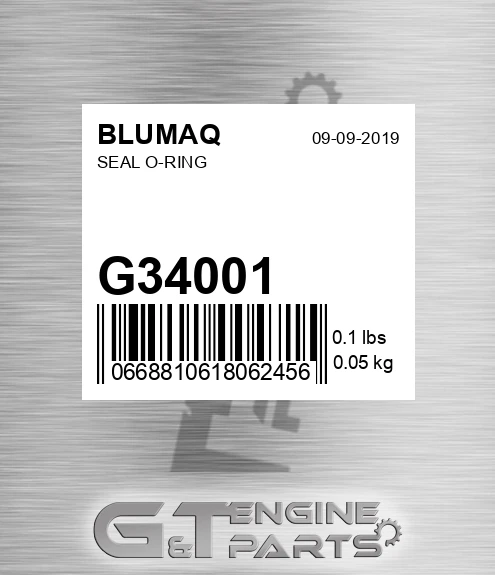 G34001 Seal O-ring