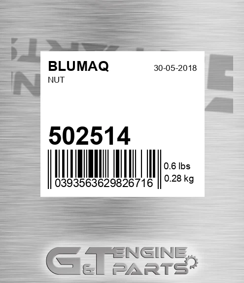 502514 Nut for BLUMAQ