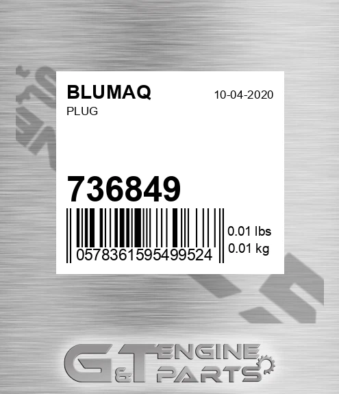 736849 Plug for BLUMAQ