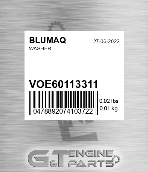 VOE60113311 Washer for BLUMAQ