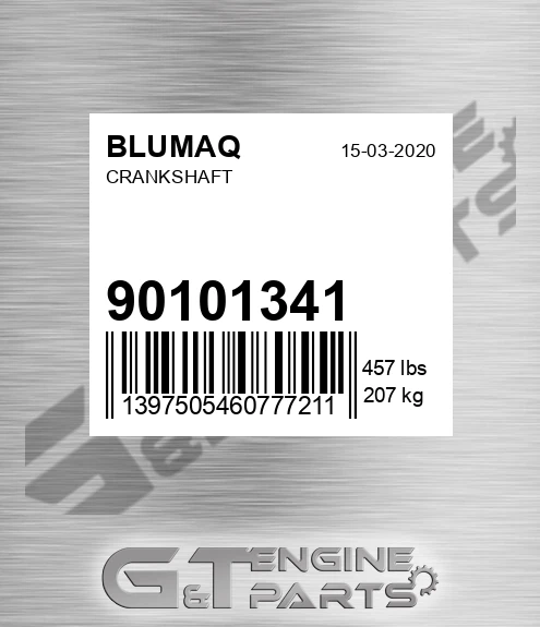 901.01341 Crankshaft for BLUMAQ