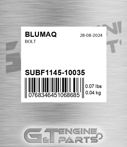 SUBF1145-10035 Bolt