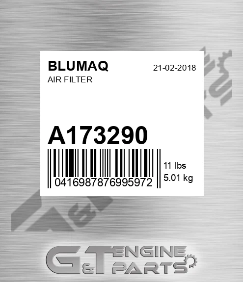 A173290 Air Filter for BLUMAQ