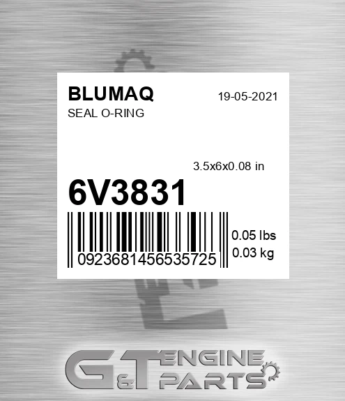 6V-3831 Seal O-ring for BLUMAQ