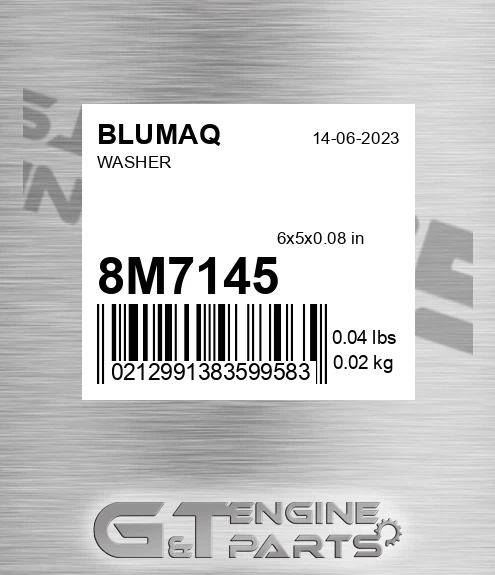 8M-7145 Washer for BLUMAQ