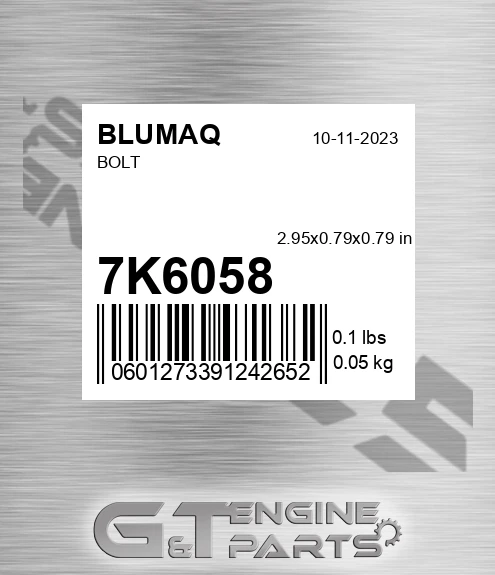 7K-6058 Bolt for BLUMAQ