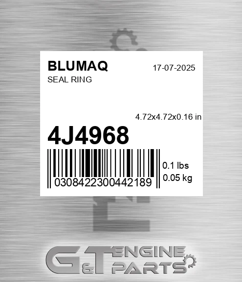 4J-4968 Seal Ring for BLUMAQ