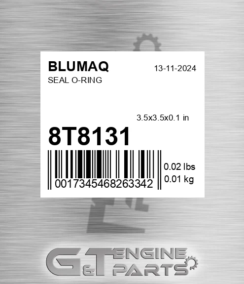 8T-8131 Seal O-ring for BLUMAQ