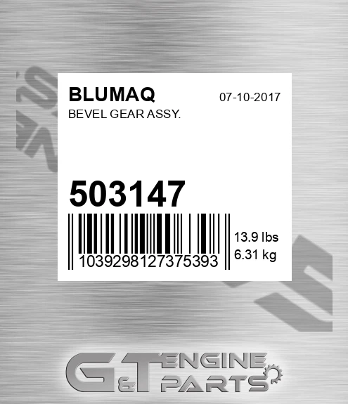 503147 Bevel Gear Assy. for BLUMAQ