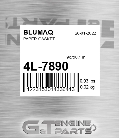 4L-7890 Paper Gasket for BLUMAQ