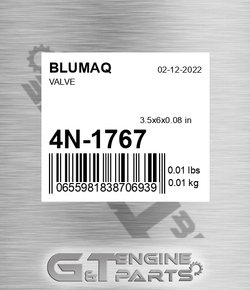 4N-1767 Valve for BLUMAQ