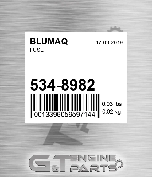 534-8982 Fuse for BLUMAQ