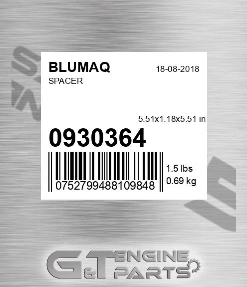 093-0364 Spacer for BLUMAQ