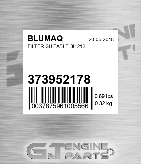 373952178 Filter Suitable 3i1212 for BLUMAQ