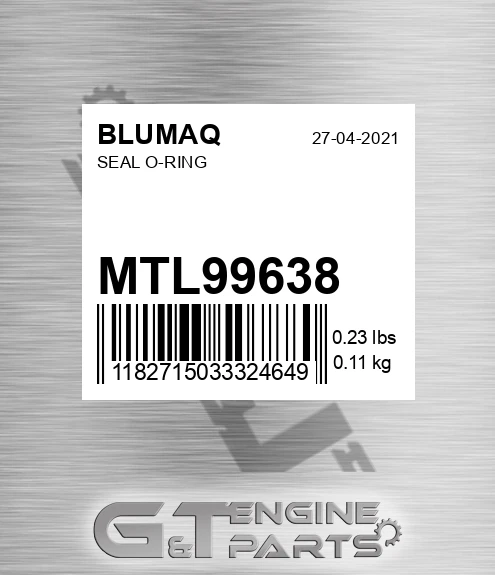 MTL99638 Seal O-ring for BLUMAQ
