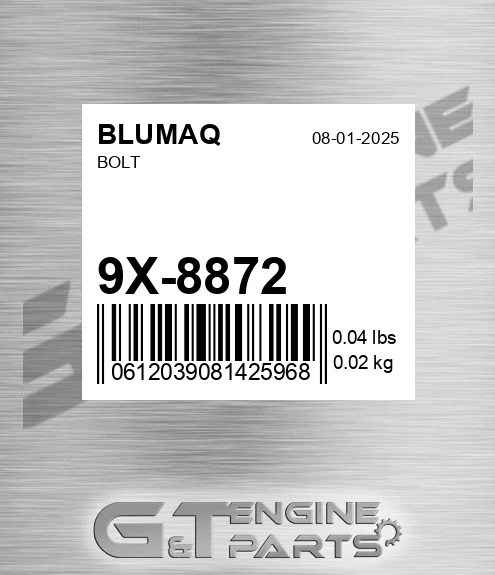 9X-8872 Bolt for BLUMAQ