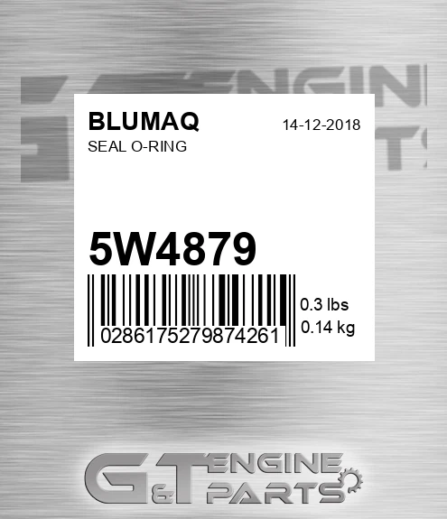 5W-4879 Seal O-ring for BLUMAQ