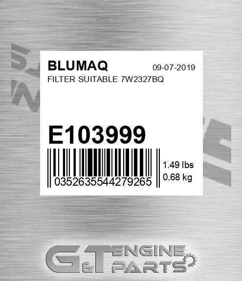 E103999 BLUMAQ Filter Suitable 7w2327bq