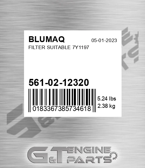561-02-12320 Filter Suitable 7y1197 for BLUMAQ