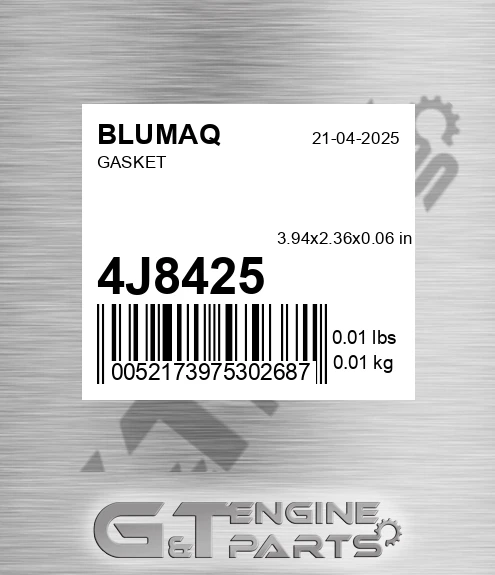 4J-8425 Gasket for BLUMAQ