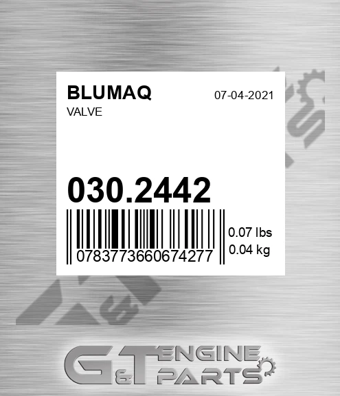 030.2442 Valve for BLUMAQ