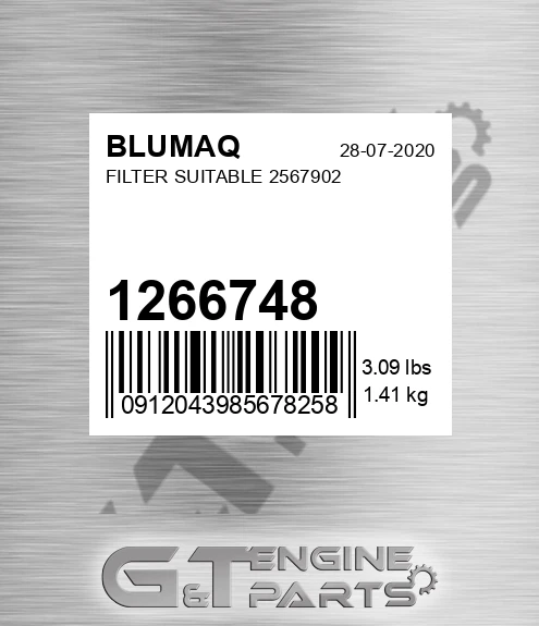 1266748 Filter Suitable 2567902 for BLUMAQ