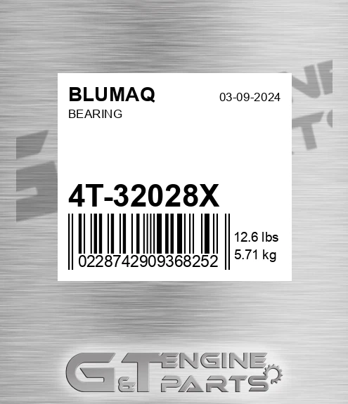 4T-32028X Bearing for BLUMAQ