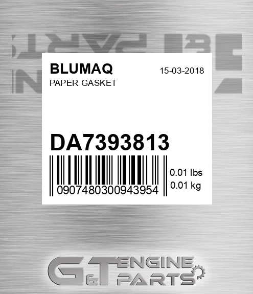 DA7393813 Paper Gasket for BLUMAQ