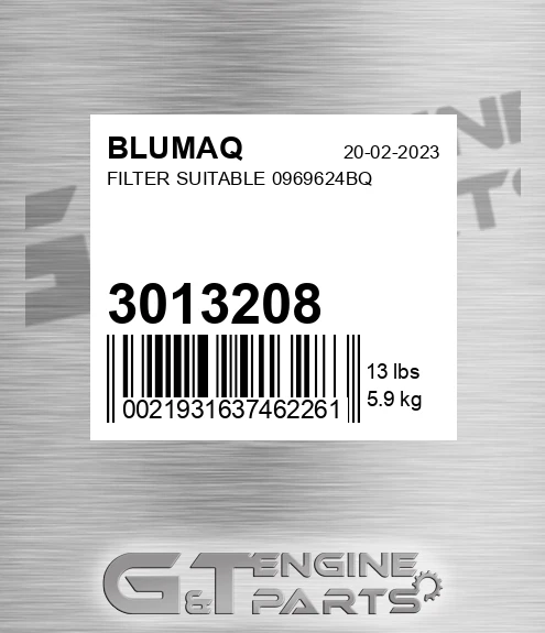 3013208 Filter Suitable 0969624bq
