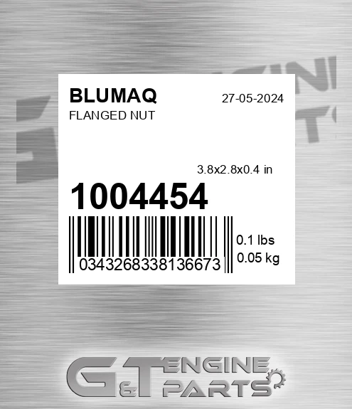 100-4454 Flanged Nut for BLUMAQ