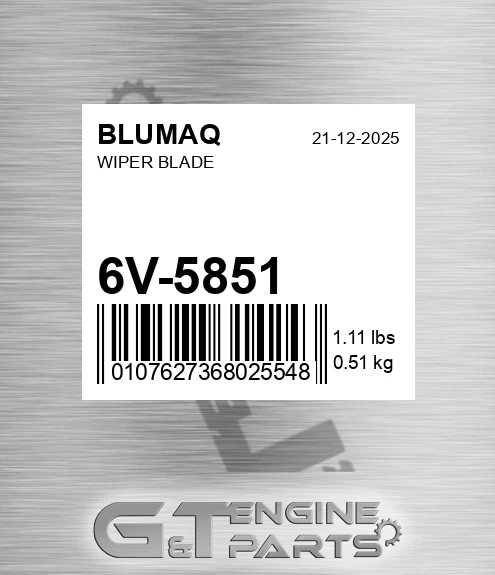 6V-5851 Wiper Blade for BLUMAQ