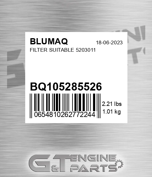 BQ105285526 Filter Suitable 5203011 for BLUMAQ