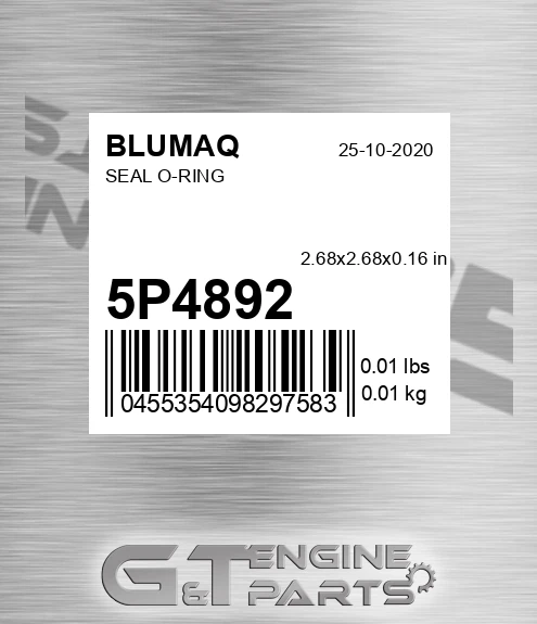 5P-4892 Seal O-ring for BLUMAQ