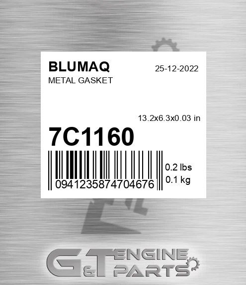7C-1160 Metal Gasket for BLUMAQ