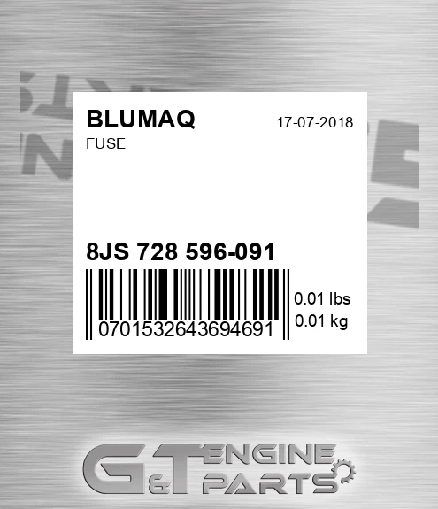 8JS 728 596-091 Fuse for BLUMAQ