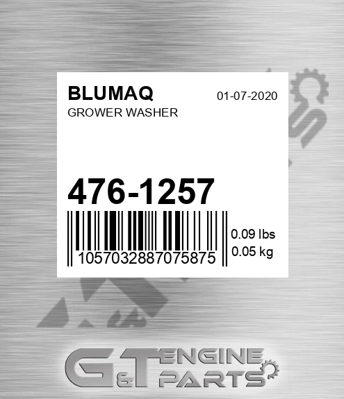 476-1257 Grower Washer for BLUMAQ