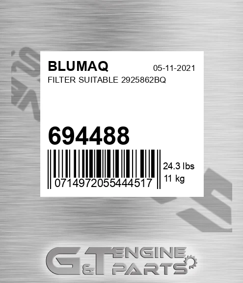 694488 Filter Suitable 2925862bq for BLUMAQ